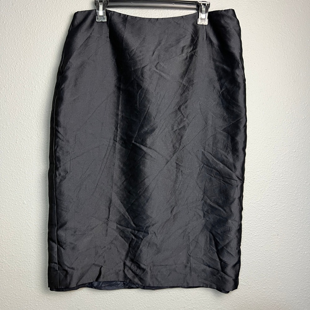 Talbots Black Pencil Office Professional Skirt Sz 16 Knee Length Career Workwear